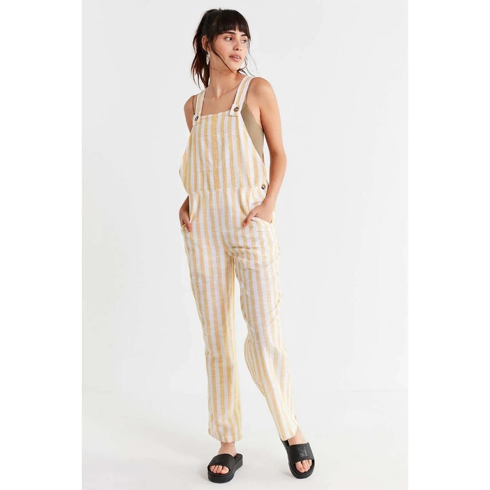 Urban Outfitters | Yellow and white striped overalls in XS
